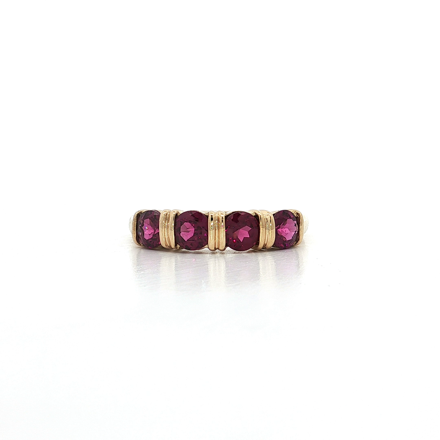 Vivid Deep Pink Tourmaline Ring (1 ct.) 14k Yellow Gold