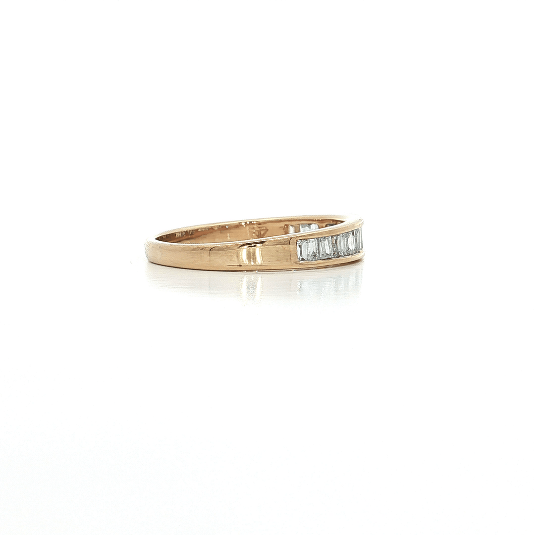 1.00 CTW Natural Baguette Cut Colorless Diamonds Channel - Set in a Wedding Band in 14kt Yellow Gold – Jewelry Depot, Inc.