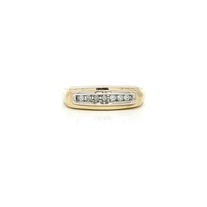 0.15 CTW Natural Round Brilliant Cut Near Colorless Diamonds in a 14kt Yellow & White Gold Wedding Band – Jewelry Depot, Inc.
