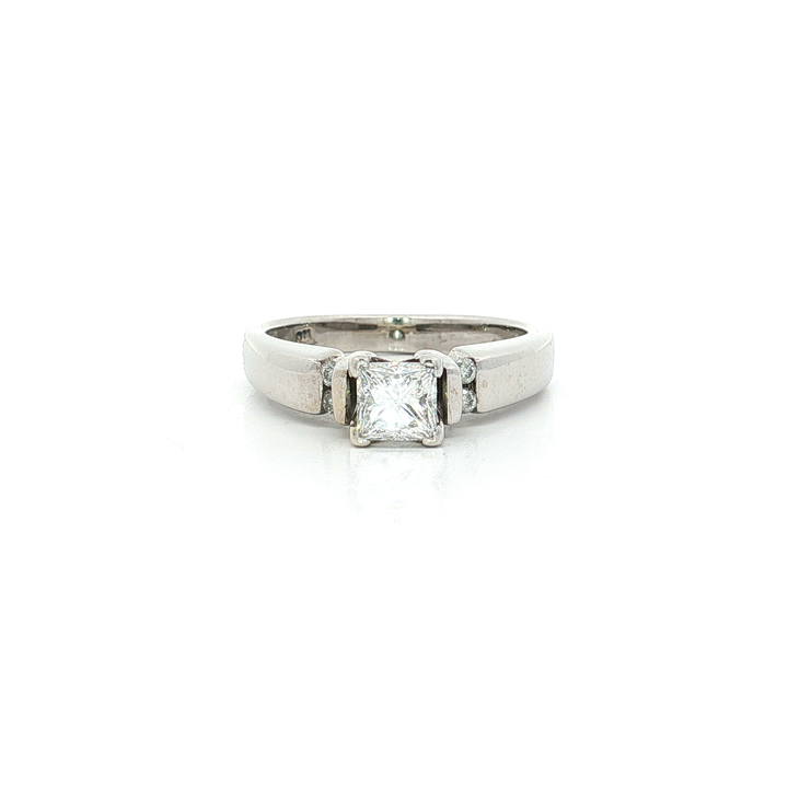 Princess Cut Colorless Diamond Engagement Ring (⅔ ct. tw.) in 14k White Gold