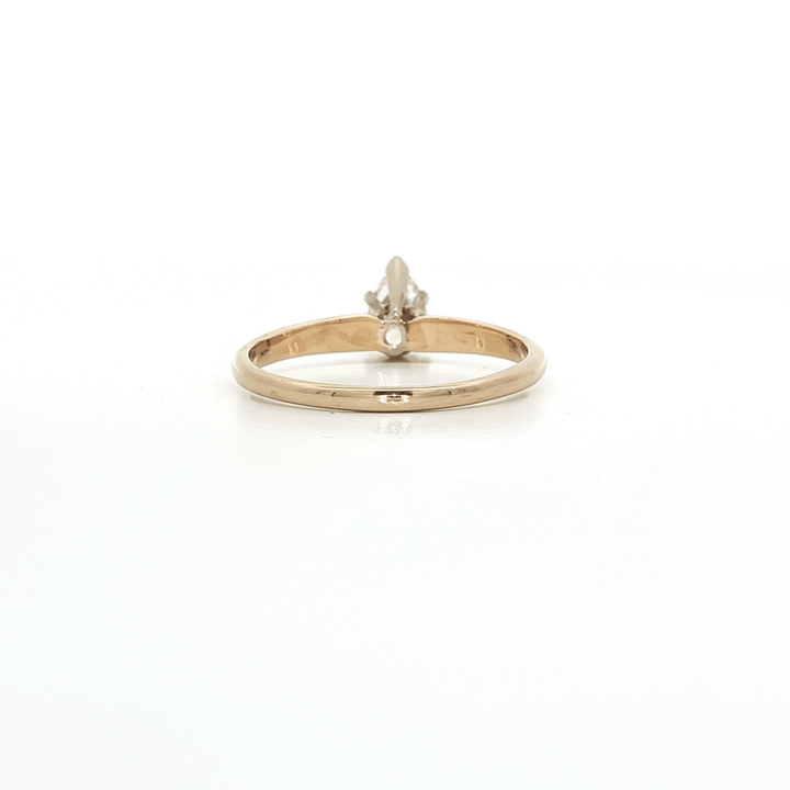 0.50 CTW Pear Shaped Diamond Engagement Ring in 14kt Yellow Gold Solitaire Setting – Jewelry Depot, Inc.