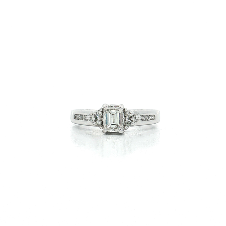 Emerald-Cut Near-Colorless Clarity-Enhanced Diamond Engagement Ring (¾ ct. tw.) in 14k White Gold