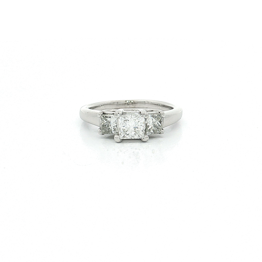 Princess Past Present Future Diamond Ring 1 ct. tw. 14k White Gold
