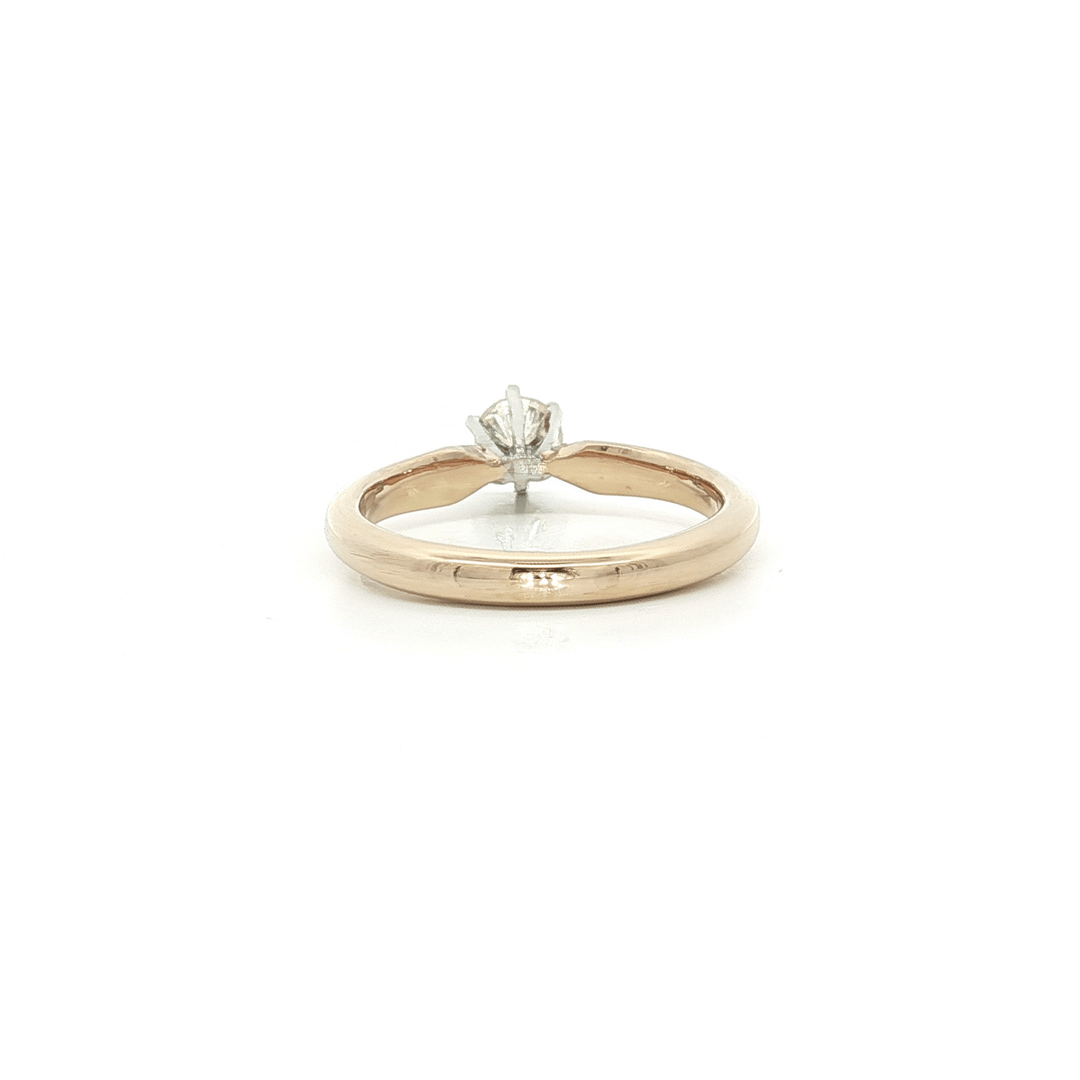 0.40 CT Natural Round Brilliant Cut Solitaire Engagement Ring in 14kt Yellow Gold – Jewelry Depot, Inc.