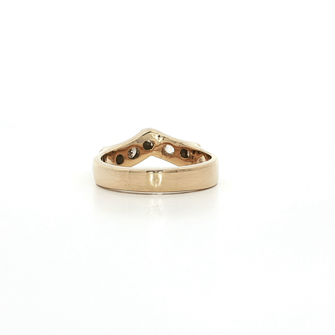 0.50 CTW Antique Rose Cut Near - Colorless Diamonds Bezel - Set in a 14kt Yellow Gold Band – Jewelry Depot, Inc.