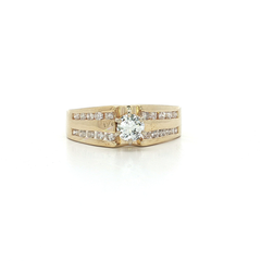 Channel-Set Near-Colorless Diamond Engagement Ring (1 ct. tw.) in 14k Yellow Gold