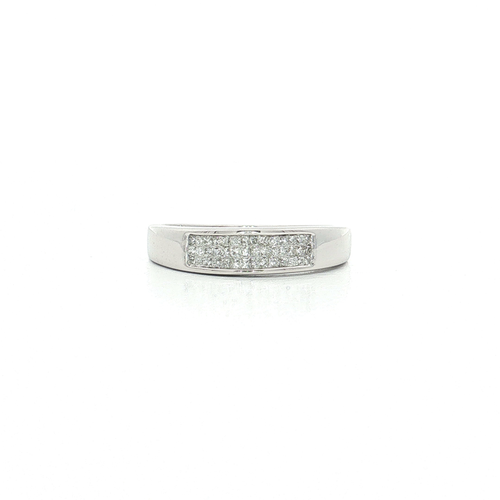 Invisibly-Set Princess Cut Near-Colorless Diamond Band Ring (¼ ct. tw.) in 14k White Gold