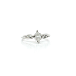 Clarity Enhanced Marquise Diamond Bypass Ring (⅗ ct. tw.) in 14k White Gold