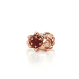 Mid-Century Round Brilliant Vintage Garnet Cocktail Ring (⅔ ct.) in 14k Rose Gold