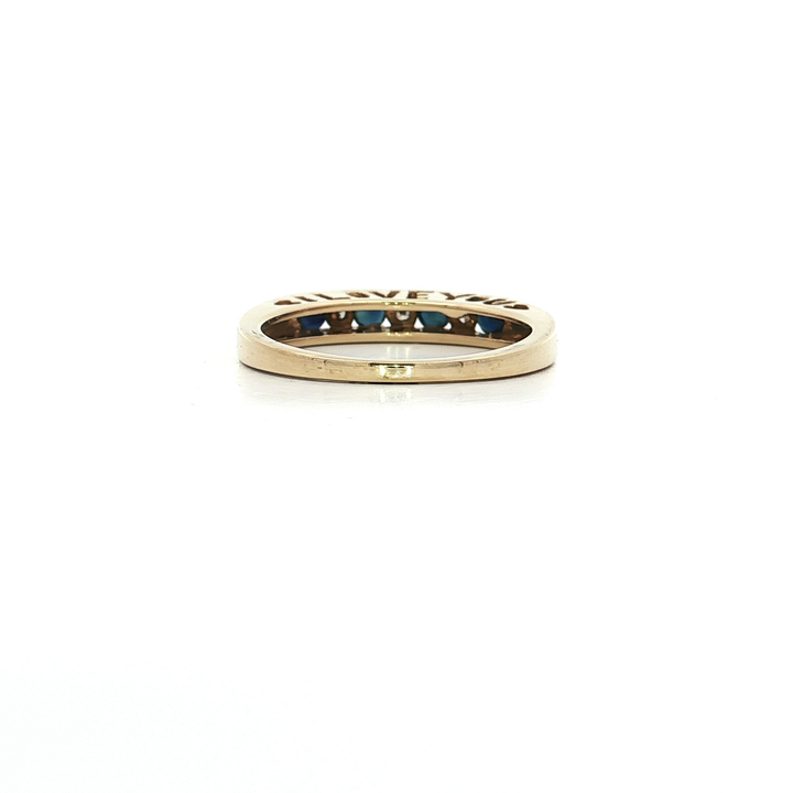 0.50 CTW Natural Sapphire & Diamond “I Love You” Ring in 10kt Yellow Gold