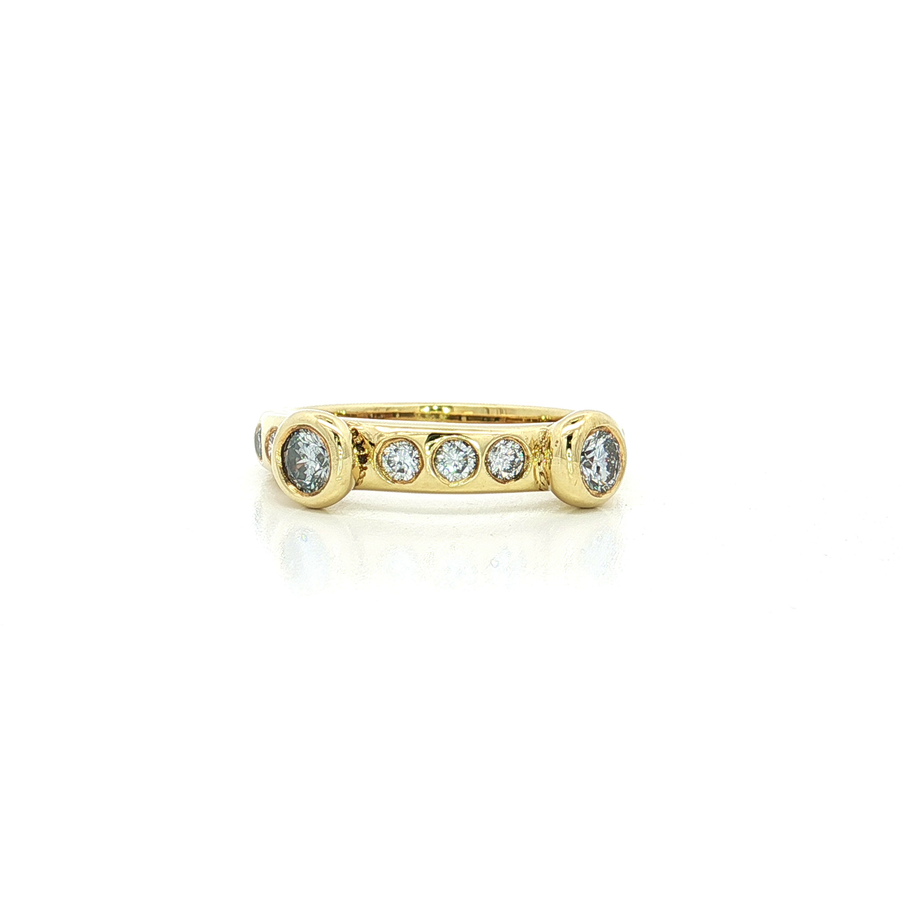 Stackable Nearly Flawless Colorless Diamond Ring (2/3 ct.) 18k Yellow Gold