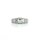 Certified Emerald-Cut Colorless Near-Flawless Past Present Future Diamond Ring (1 ⅞ ct. tw.) in 14k White Gold
