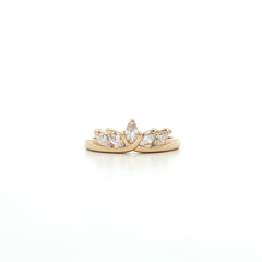 Marquise Brilliant Cut Nearly Flawless Colorless Diamond Tiara Ring (½ ct.) in 14k Yellow Gold