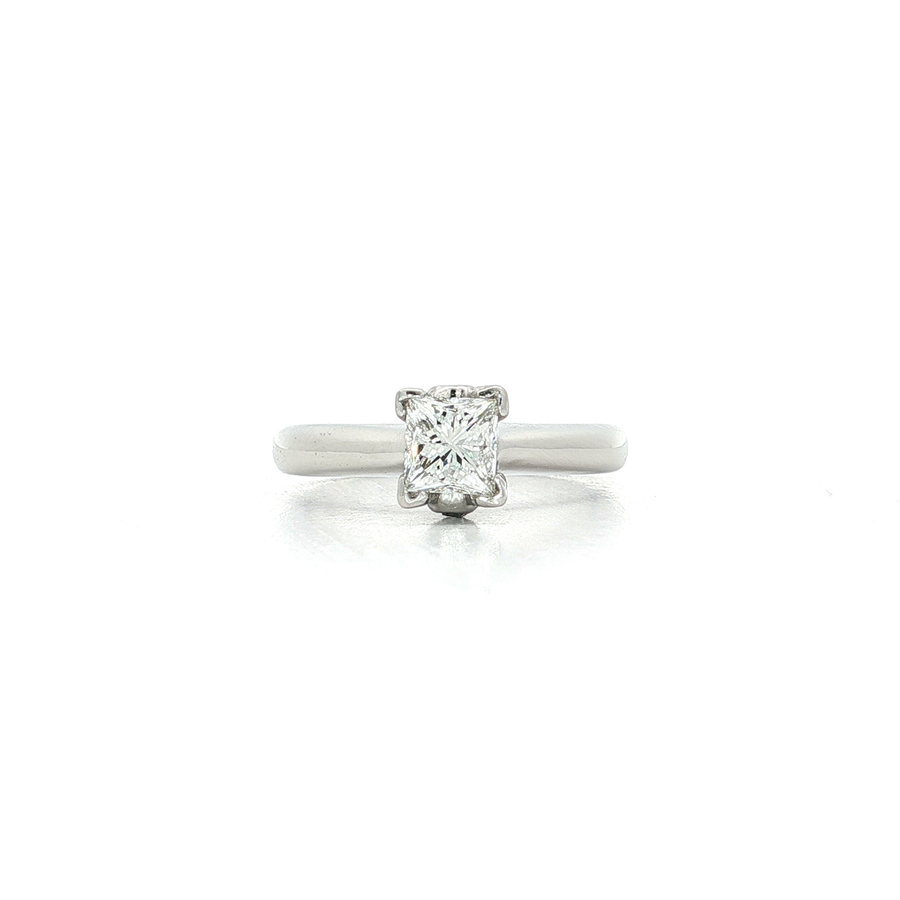 Princess Cut Diamond Solitaire Ring (3/4 ct.) Platinum & 18k Yellow Gold