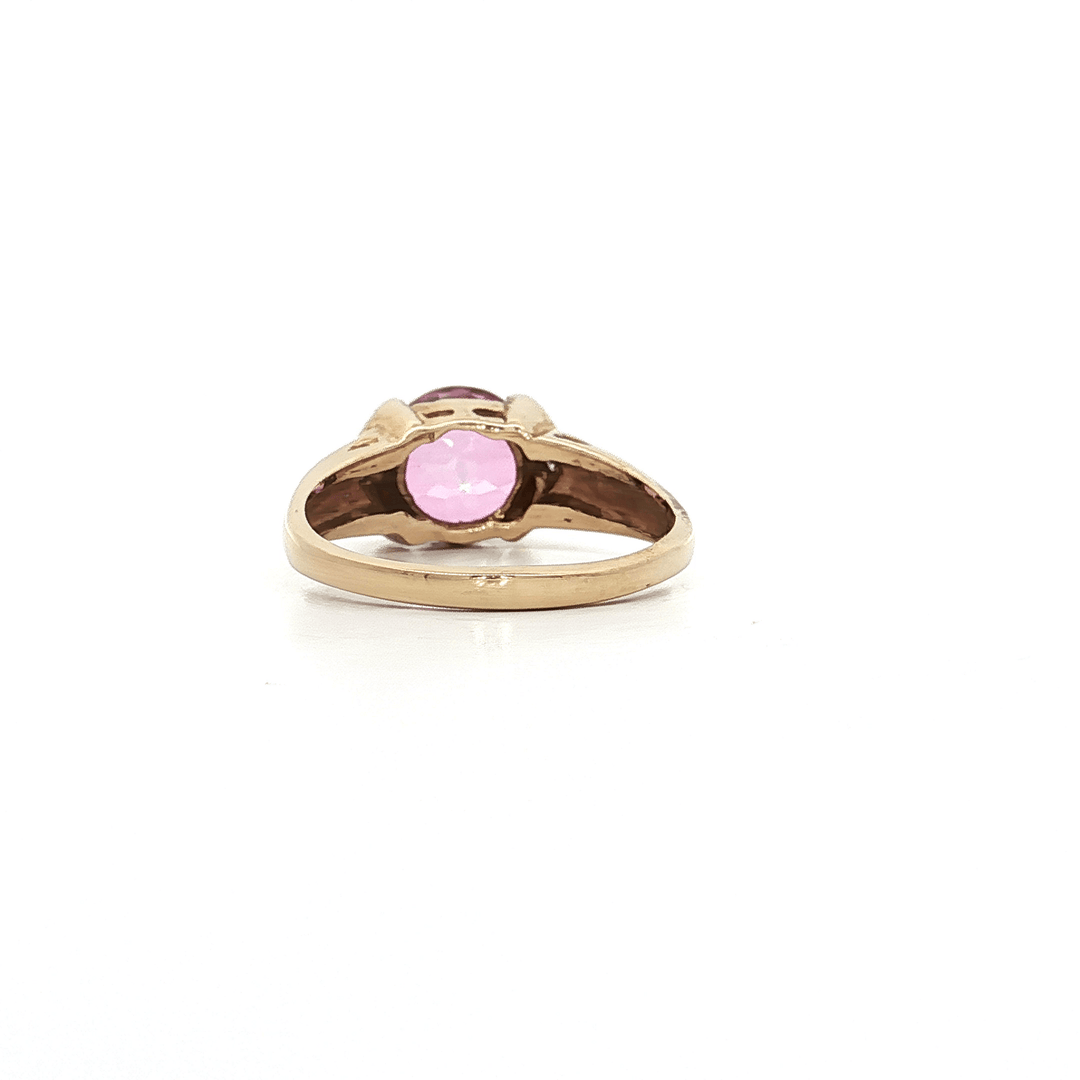2.30 CTW AAAA Grade Deep Pink Natural Spinel & Diamond Ring in 10kt Yellow Gold – Jewelry Depot, Inc.