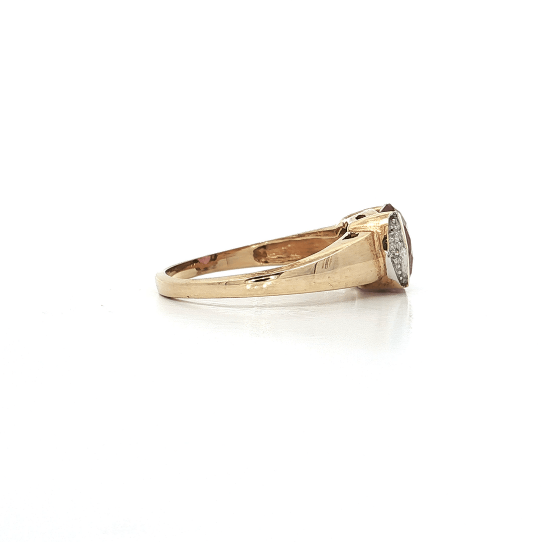 2.30 CTW AAAA Grade Deep Pink Natural Spinel & Diamond Ring in 10kt Yellow Gold – Jewelry Depot, Inc.