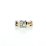 Vintage Invisibly-Set Near-Colorless Princess Cut Diamond Engagement Ring (1 ct. tw.) in 14k Yellow Gold