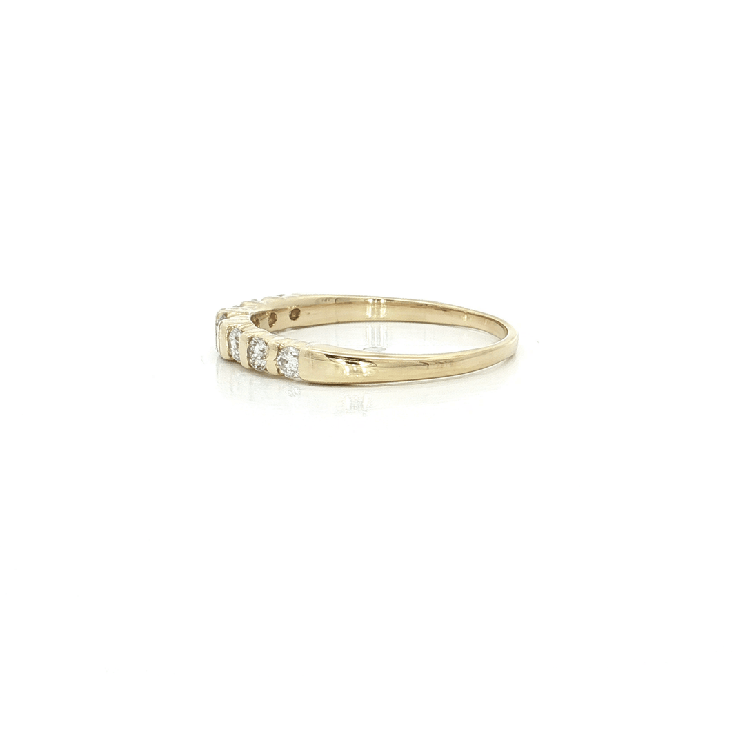 0.20 CTW Natural Round Brilliant Cut Diamond Wedding Band in 14kt Yellow Gold – Jewelry Depot, Inc.