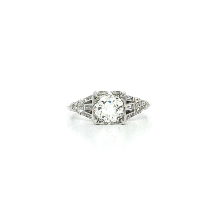 Vintage Old European Cut Diamond Art Deco Ring (1 ⅛ ct. tw.) in Platinum