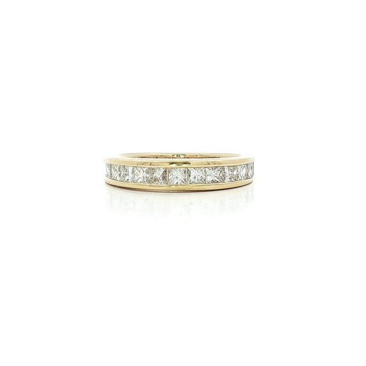 Princess Cut Channel-Set Colorless Near-Flawless Diamond Wedding Band (1 ct. tw.) in 14k Yellow Gold