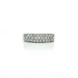 Round Brilliant Cut Colorless Pavé Diamond Ring (¾ ct.) in 14k White Gold
