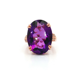 Deep Purple Amethyst & Diamond Cocktail Ring (22 ¼ ct. tw.) in 10k Rose Gold