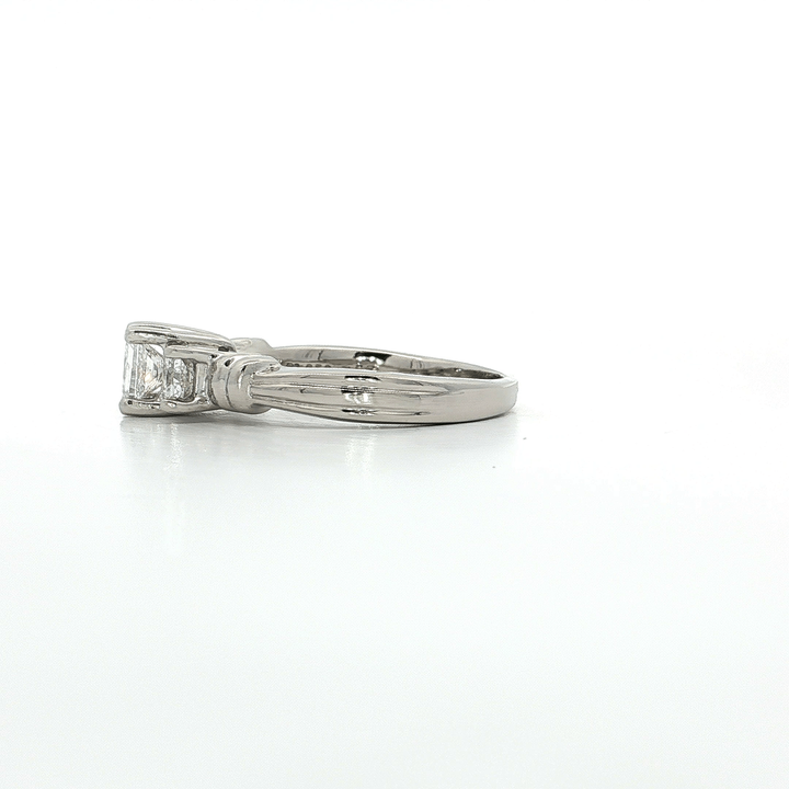 1.05 CTW EGL USA Certified Colorless Three-Stone Diamond Engagement Ring in Platinum