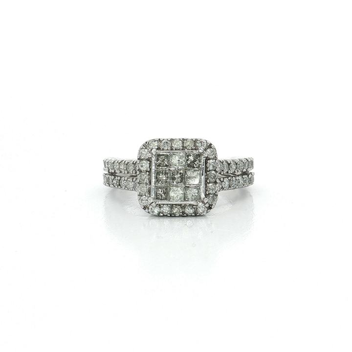 Halo Near-Colorless Diamond Engagement Ring (1 ¼ ct. tw.) in 10k White Gold