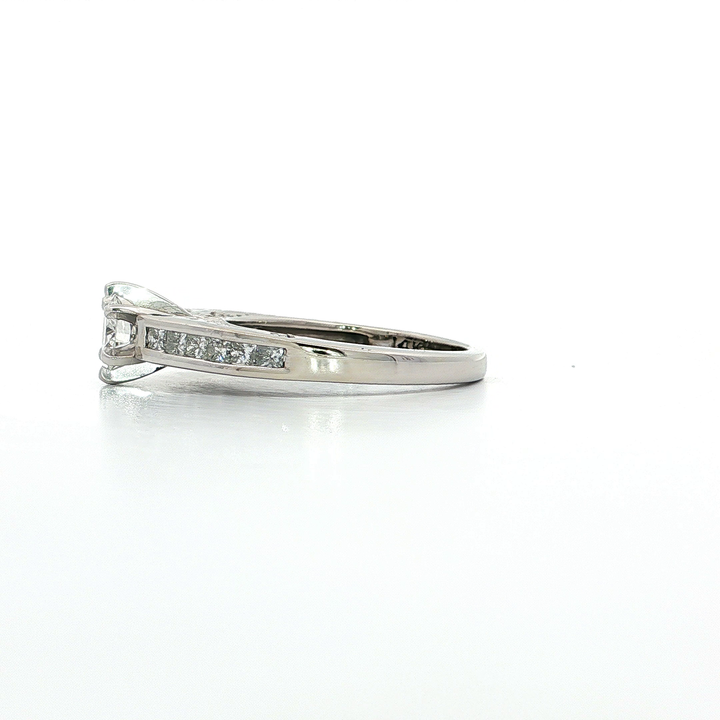 1.20 CTW EGL USA Certified Colorless Nearly Flawless Natural Round Brilliant Diamond Engagement Ring in 14kt White Gold