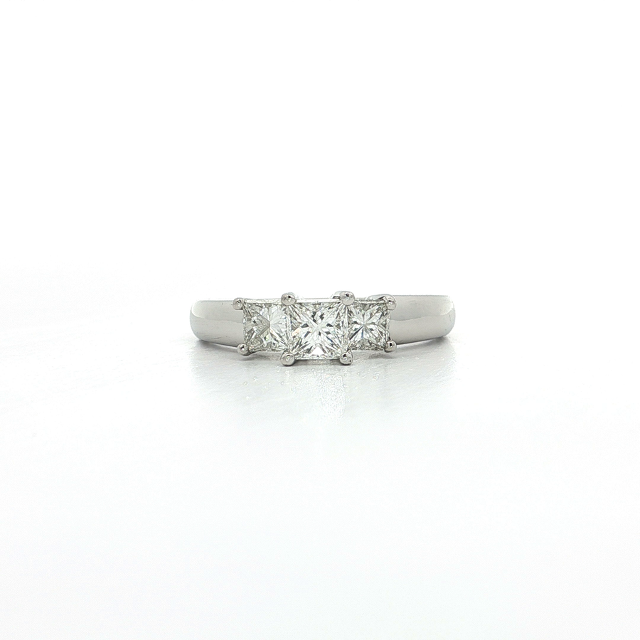Princess Past Present Future Diamond Ring 1 1/4 ct. tw. Platinum