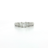 Colorless Princess-Cut Diamond Past Present Future Ring (1 ¼ ct. tw.) in Platinum