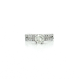 Round Brilliant Cut Near-Colorless Diamond Split-Shank Engagement Ring (1 ⅜ ct. tw.) in 14k White Gold