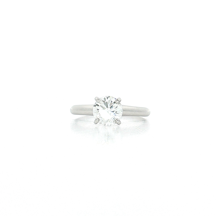 Certified Solitaire Colorless Diamond Engagement Ring (1 ct.) in Platinum
