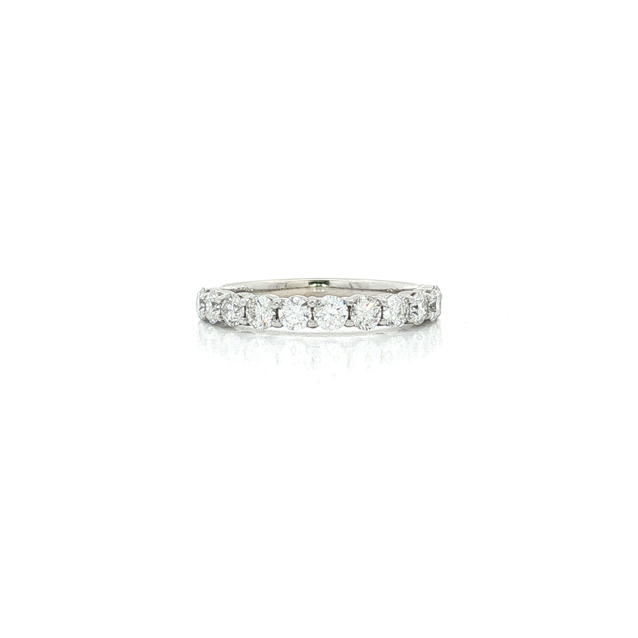 Round Brilliant Cut Colorless Diamond Wedding Band (3/4 ct.) 18k White Gold