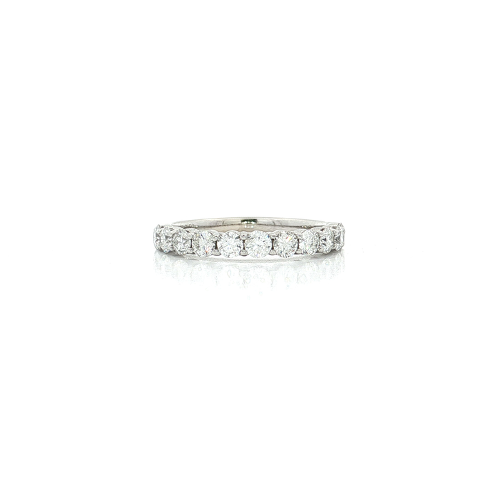 Round Brilliant Cut Colorless Diamond Wedding Band (¾ ct.) in 18k White Gold