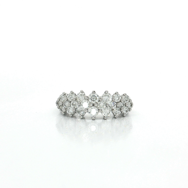 Three-Row Colorless Nearly Flawless Diamond Ring (1 ½ ct. tw.) in 14k White Gold