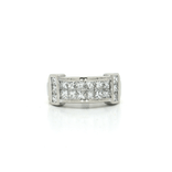 Nearly Flawless Colorless Invisibly-Set Princess Cut Diamond Multi-Band Ring (2 ½ ct. tw.) in 18k White & Yellow Gold