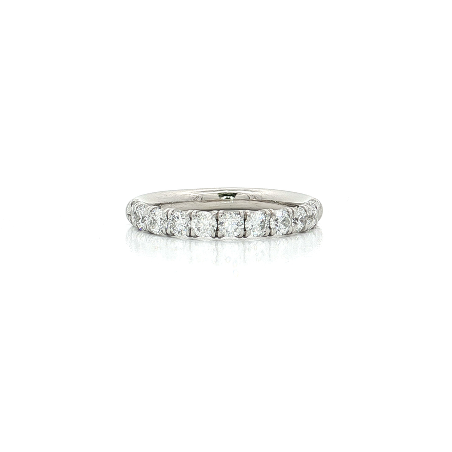 Round Brilliant Cut Nearly Flawless Colorless Diamond Wedding Band (3/4 ct.) 14k White Gold