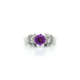 Vivid Amethyst Near-Colorless Nearly Flawless Channel-Set Diamond Ring (1 ⅕ ct. tw.) in 14k White Gold
