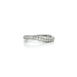 Contoured Pavé Colorless Nearly Flawless Diamond Ring (1 ct. tw.) in 18k White Gold