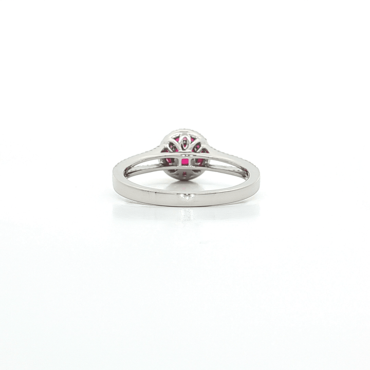 1.50 CTW AAAA Grade Red Spinel & Natural Round Brilliant Cut Colorless Diamond Ring in 18kt White Gold – Jewelry Depot, Inc.