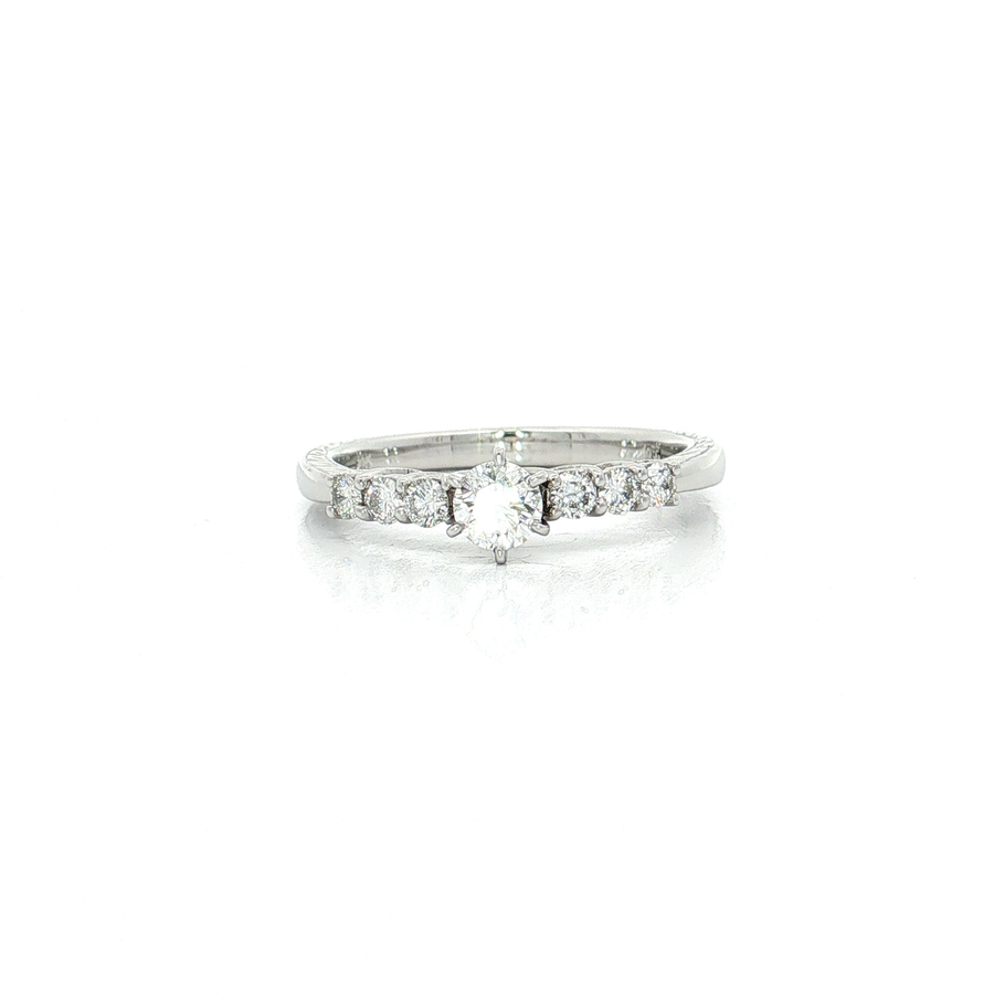 Round Brilliant Cut Colorless Diamond Engagement Ring (2/3 ct.) 14k White Gold