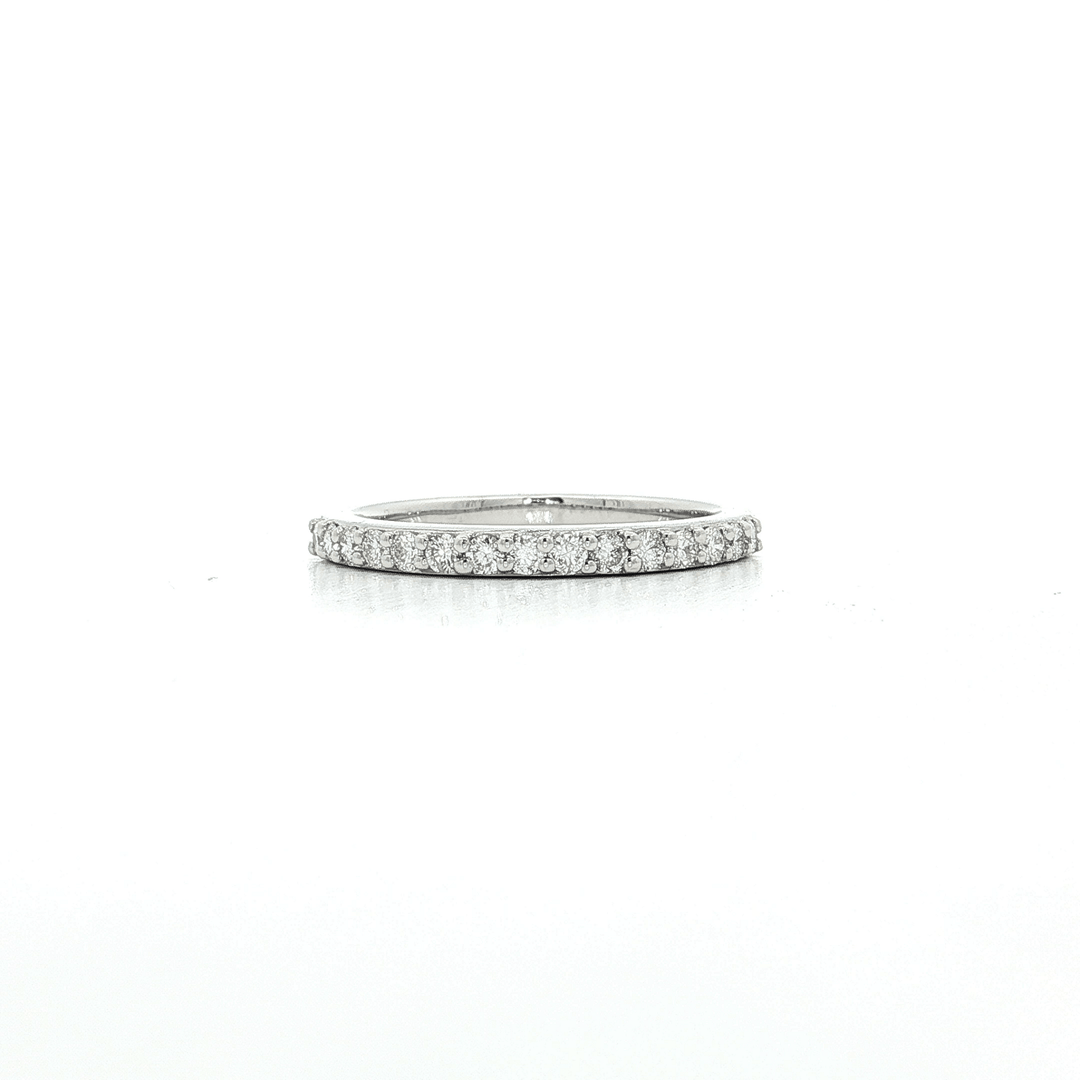 0.35 CTW Colorless Near Flawless Natural Round Brilliant Cut Diamond Wedding Band in 18kt White Gold – Jewelry Depot, Inc.