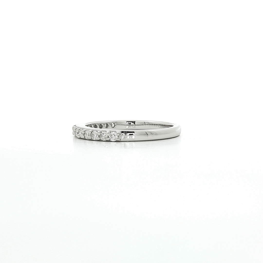 0.35 CTW Colorless Near Flawless Natural Round Brilliant Cut Diamond Wedding Band in 18kt White Gold – Jewelry Depot, Inc.