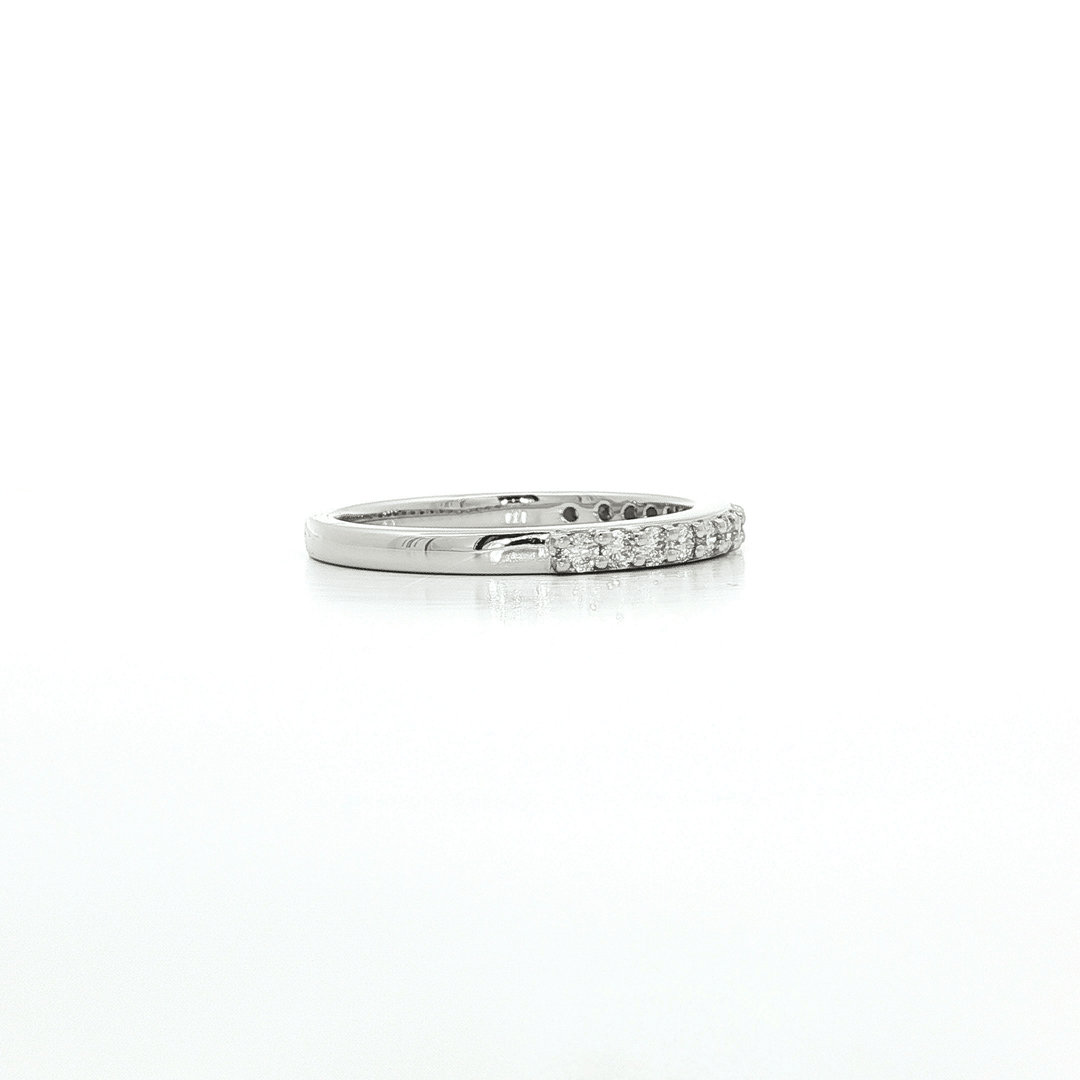 0.35 CTW Colorless Near Flawless Natural Round Brilliant Cut Diamond Wedding Band in 18kt White Gold – Jewelry Depot, Inc.