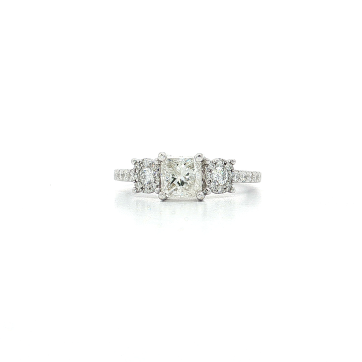 Three-Stone Near-Colorless Diamond Engagement Ring (1 ¼ ct. tw.) in 18k White Gold