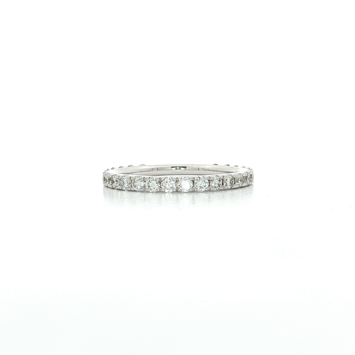 Nearly Flawless Colorless Diamond ¾ Eternity Wedding Band (¾ ct.) in 18k White Gold
