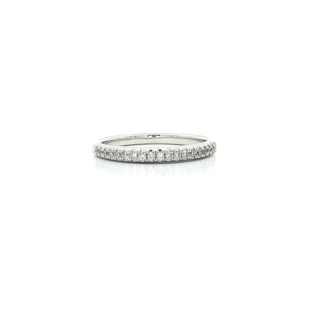 0.17 CTW Natural Round Brilliant Cut Diamonds in an 18kt White Gold Wedding Band – Jewelry Depot, Inc.