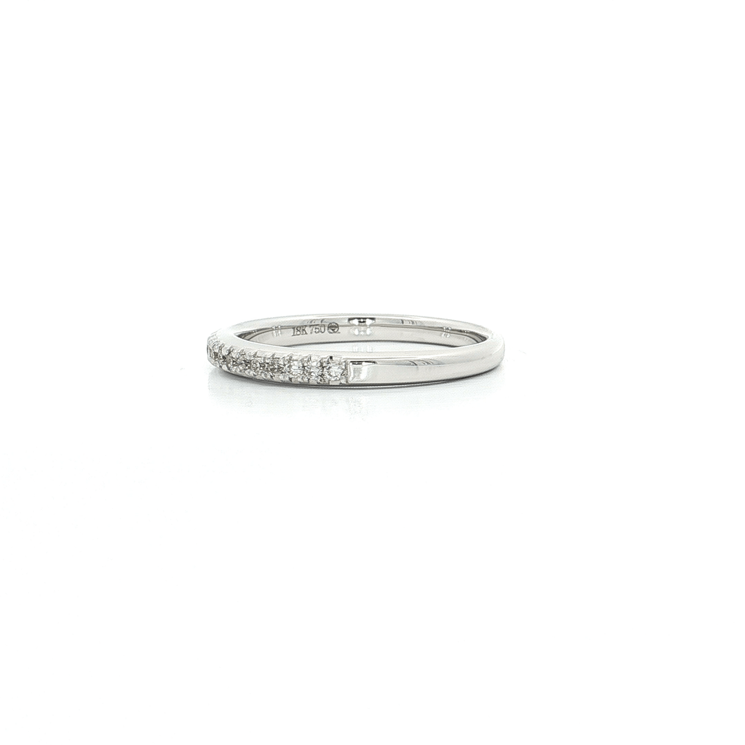 0.17 CTW Natural Round Brilliant Cut Diamonds in an 18kt White Gold Wedding Band – Jewelry Depot, Inc.