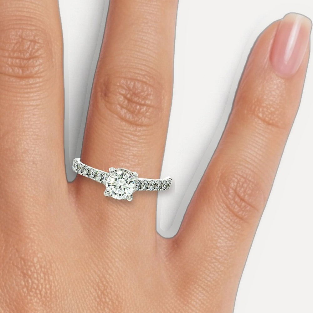 Colorless Nearly Flawless Diamond Engagement Ring (1 ct. tw.) in 14k White Gold